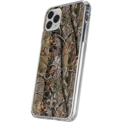 NFL New Orleans Saints Realtree AP Camo iPhone 11 Pro Clear Case