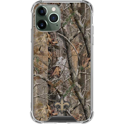 NFL New Orleans Saints Realtree AP Camo iPhone 11 Pro Max Clear Case