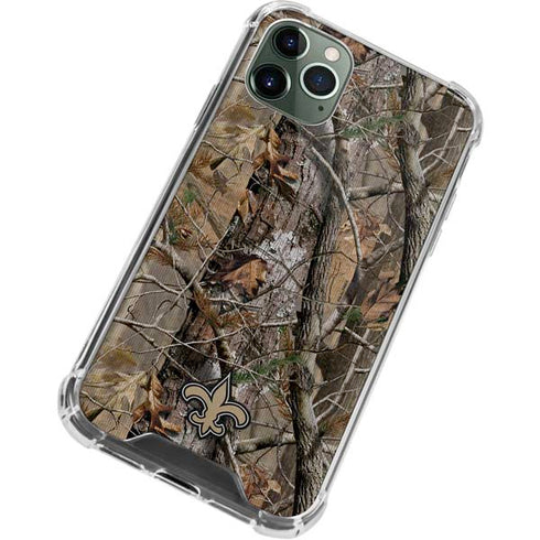 NFL New Orleans Saints Realtree AP Camo iPhone 11 Pro Max Clear Case
