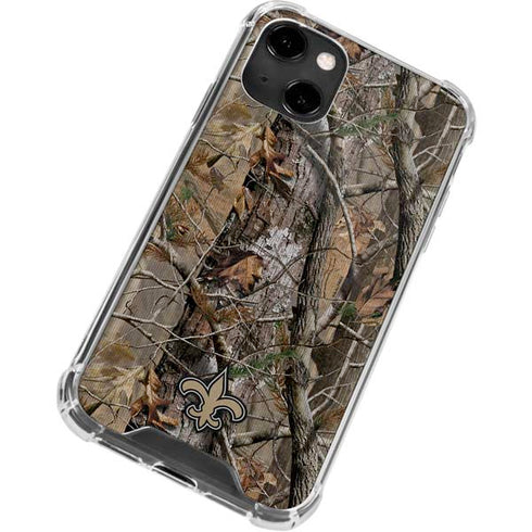 NFL New Orleans Saints Realtree AP Camo iPhone 13 Clear Case