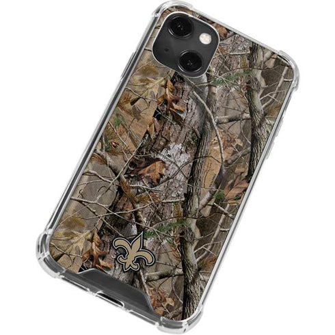 NFL New Orleans Saints Realtree AP Camo iPhone 14 Plus Clear Case