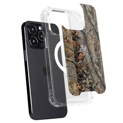 NFL New Orleans Saints Realtree AP Camo iPhone 15 Pro MagSafe Case