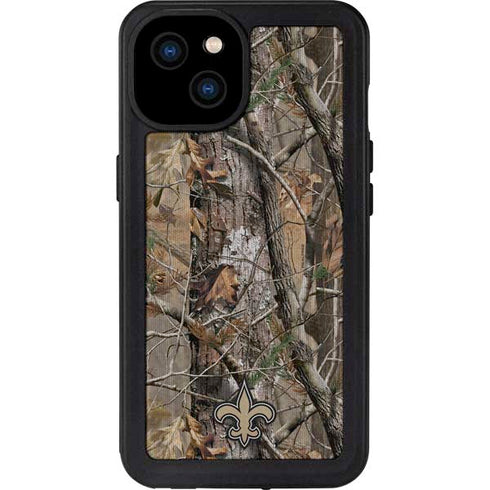 NFL New Orleans Saints Realtree AP Camo iPhone 15 Plus Waterproof Case
