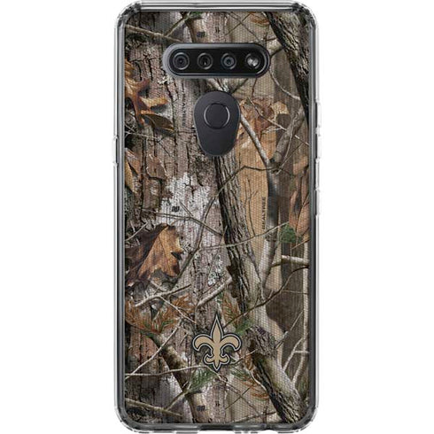 NFL New Orleans Saints Realtree AP Camo LG K51/Q51 Clear Case