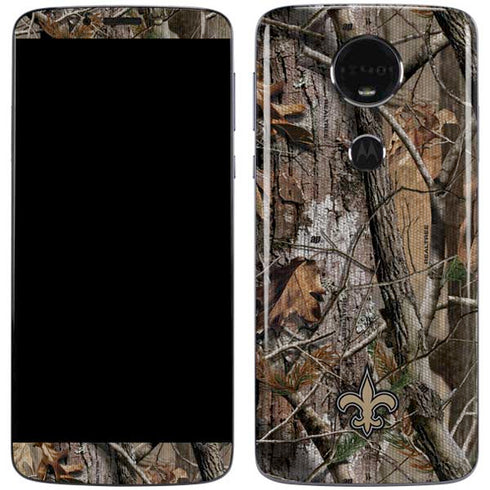 NFL New Orleans Saints Realtree AP Camo Moto E5 Plus Skin