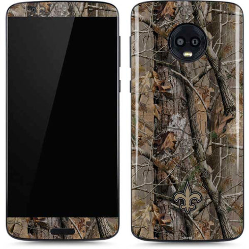 NFL New Orleans Saints Realtree AP Camo Moto G6 Skin