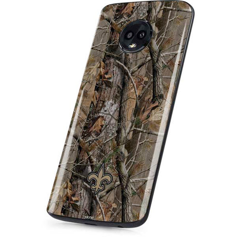 NFL New Orleans Saints Realtree AP Camo Moto G6 Skin