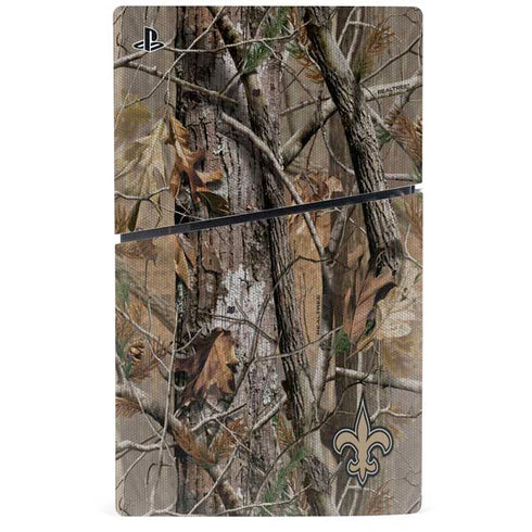 NFL New Orleans Saints Realtree AP Camo PS5 Slim Disk Bundle Skin
