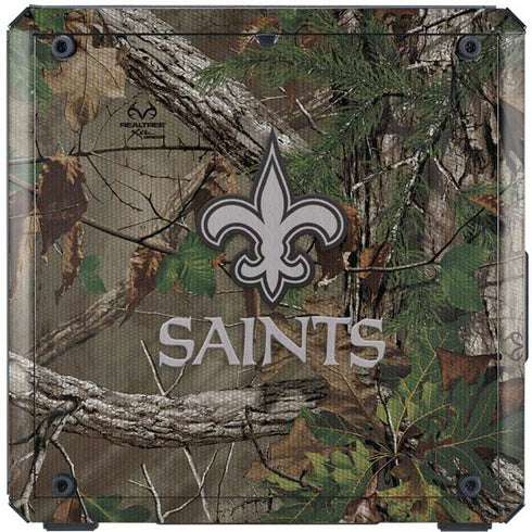 NFL New Orleans Saints Realtree Xtra Green Camo Cooler Master MasterBox Q300L Mini Tower Skin