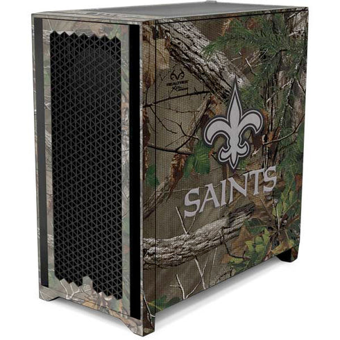 NFL New Orleans Saints Realtree Xtra Green Camo Corsair 4000D Tempered Glass Mid-Tower ATX Case Skin