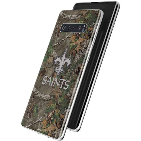 NFL New Orleans Saints Realtree Xtra Green Camo Galaxy S10 Skin