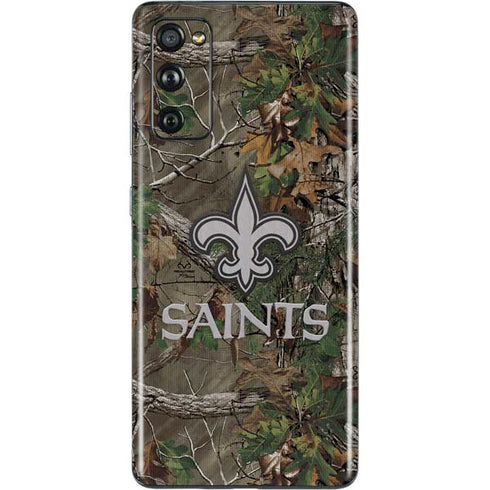 NFL New Orleans Saints Realtree Xtra Green Camo Galaxy S20 Fan Edition Skin