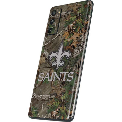 NFL New Orleans Saints Realtree Xtra Green Camo Galaxy S20 Fan Edition Skin