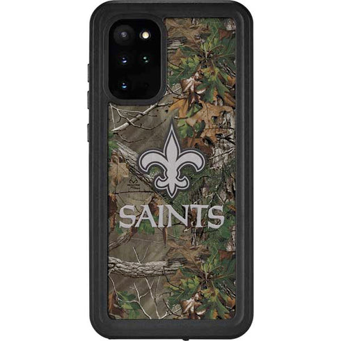 NFL New Orleans Saints Realtree Xtra Green Camo Galaxy S20 Plus Waterproof Case