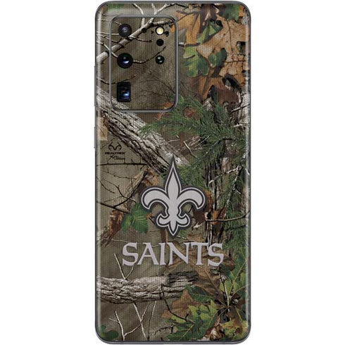 NFL New Orleans Saints Realtree Xtra Green Camo Galaxy S20 Ultra 5G Skin