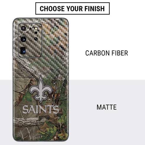 NFL New Orleans Saints Realtree Xtra Green Camo Galaxy S20 Ultra 5G Skin