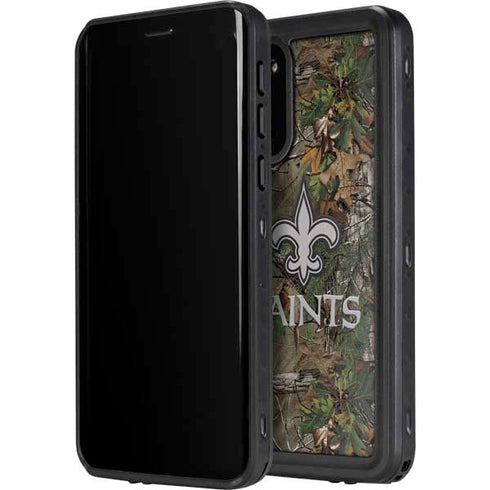 NFL New Orleans Saints Realtree Xtra Green Camo Galaxy S20 Waterproof Case