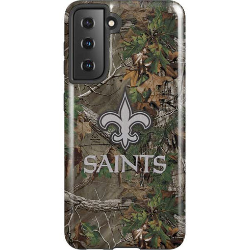 NFL New Orleans Saints Realtree Xtra Green Camo Galaxy S21 5G Pro Case