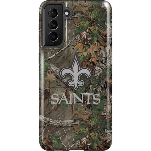 NFL New Orleans Saints Realtree Xtra Green Camo Galaxy S21 Plus 5G Pro Case