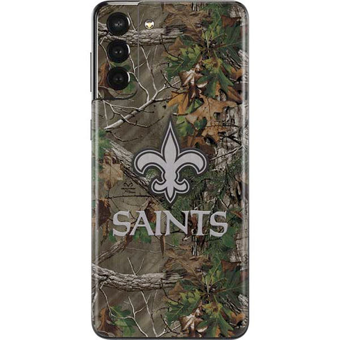 NFL New Orleans Saints Realtree Xtra Green Camo Galaxy S21 Plus 5G Skin