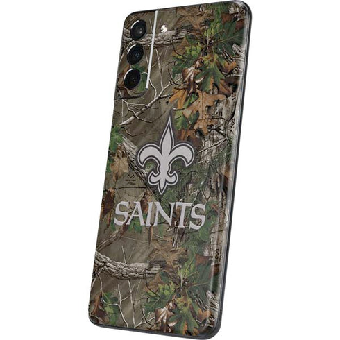 NFL New Orleans Saints Realtree Xtra Green Camo Galaxy S21 Plus 5G Skin