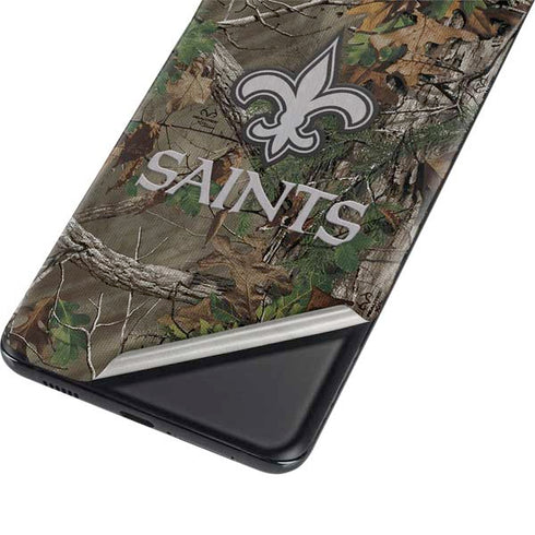 NFL New Orleans Saints Realtree Xtra Green Camo Galaxy S21 Plus 5G Skin