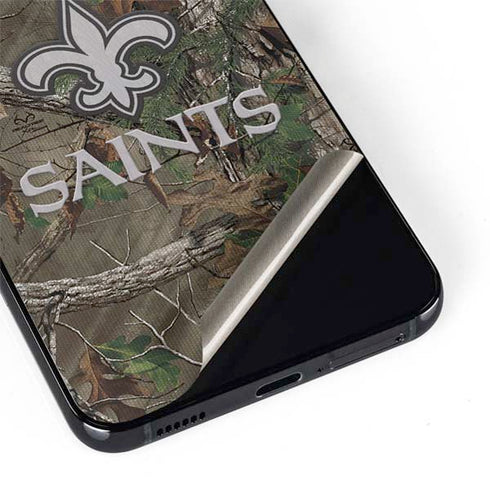 NFL New Orleans Saints Realtree Xtra Green Camo Galaxy S22 Plus Skin