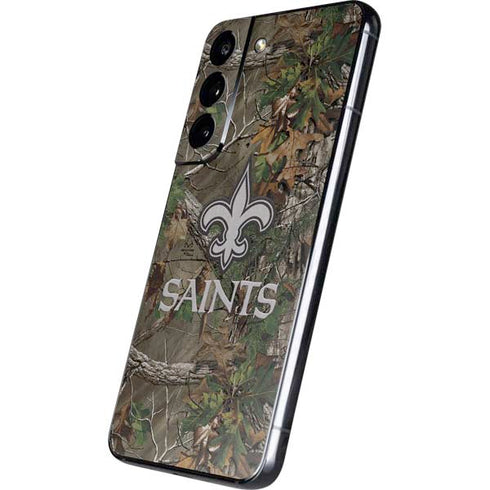 NFL New Orleans Saints Realtree Xtra Green Camo Galaxy S22 Skin