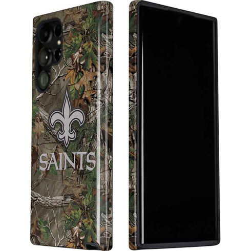 NFL New Orleans Saints Realtree Xtra Green Camo Galaxy S22 Ultra Pro Case
