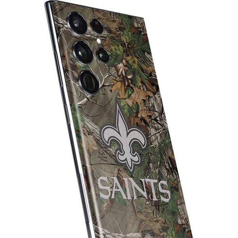 NFL New Orleans Saints Realtree Xtra Green Camo Galaxy S22 Ultra Skin