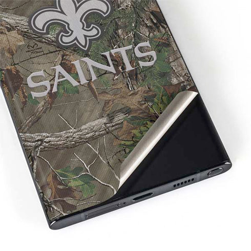 NFL New Orleans Saints Realtree Xtra Green Camo Galaxy S22 Ultra Skin
