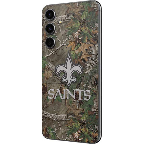NFL New Orleans Saints Realtree Xtra Green Camo Galaxy S23 FE Skin