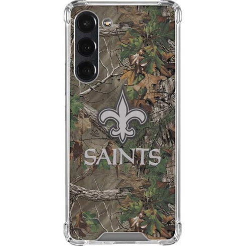 NFL New Orleans Saints Realtree Xtra Green Camo Galaxy S23 Plus Clear Case