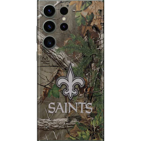 NFL New Orleans Saints Realtree Xtra Green Camo Galaxy S23 Ultra Skin
