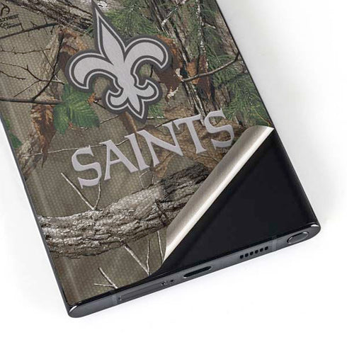 NFL New Orleans Saints Realtree Xtra Green Camo Galaxy S23 Ultra Skin