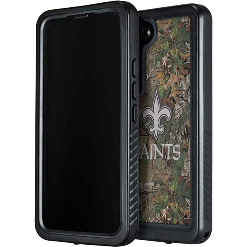 NFL New Orleans Saints Realtree Xtra Green Camo Galaxy S23 Waterproof Case