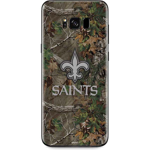 NFL New Orleans Saints Realtree Xtra Green Camo Galaxy S8 Skin