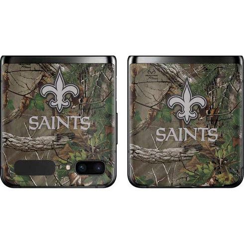 NFL New Orleans Saints Realtree Xtra Green Camo Galaxy Z Flip Skin