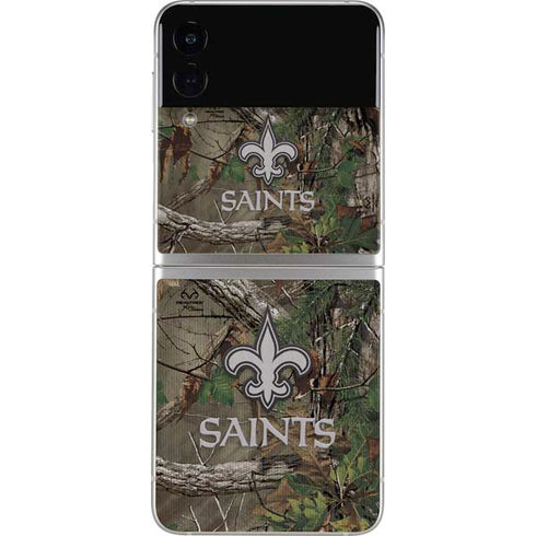 NFL New Orleans Saints Realtree Xtra Green Camo Galaxy Z Flip3 5G Skin