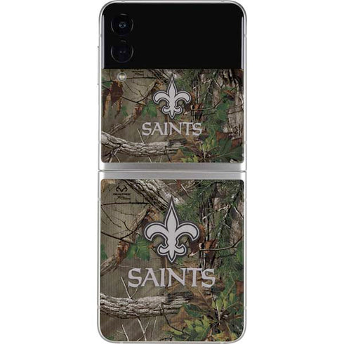 NFL New Orleans Saints Realtree Xtra Green Camo Galaxy Z Flip4 5G Skin