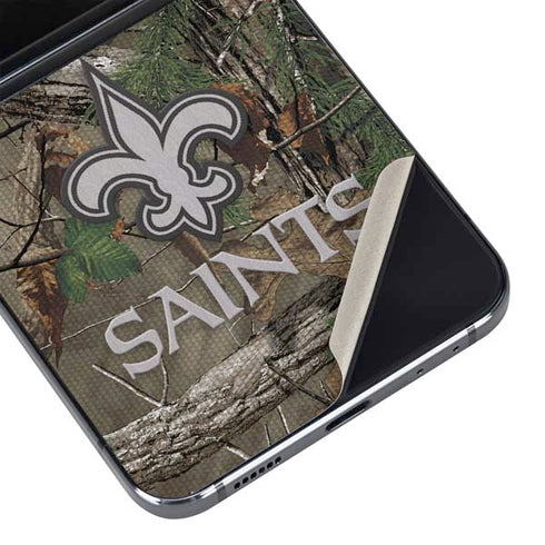 NFL New Orleans Saints Realtree Xtra Green Camo Galaxy Z Flip5 5G Skin