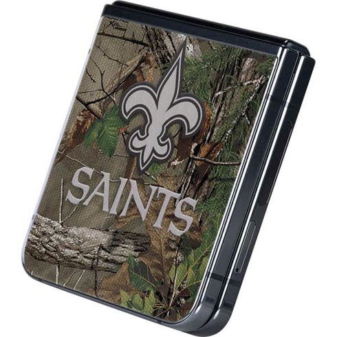 NFL New Orleans Saints Realtree Xtra Green Camo Galaxy Z Flip5 5G Skin