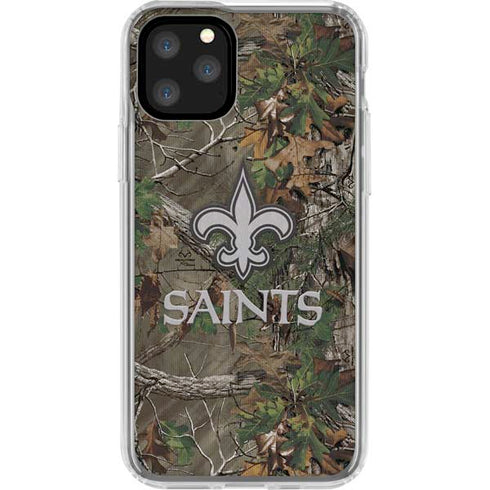 NFL New Orleans Saints Realtree Xtra Green Camo iPhone 11 Pro Clear Case