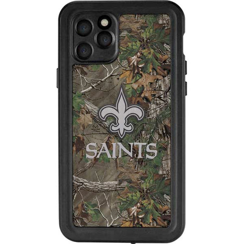 NFL New Orleans Saints Realtree Xtra Green Camo iPhone 11 Pro Waterproof Case