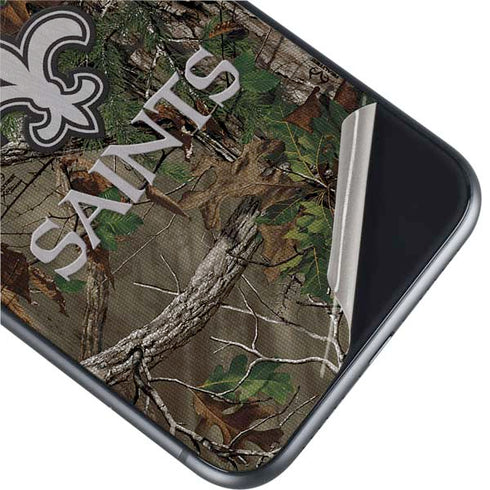 NFL New Orleans Saints Realtree Xtra Green Camo iPhone 11 Skin