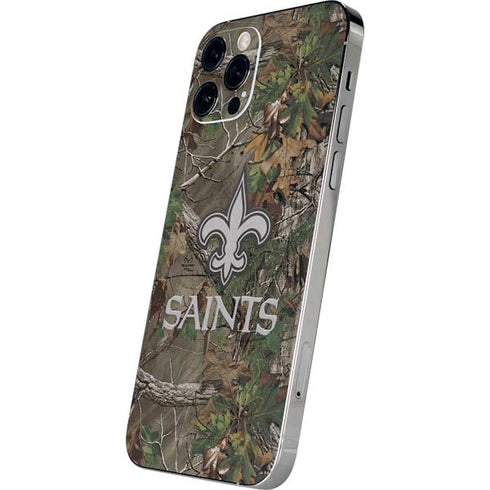 NFL New Orleans Saints Realtree Xtra Green Camo iPhone 12 Pro Skin