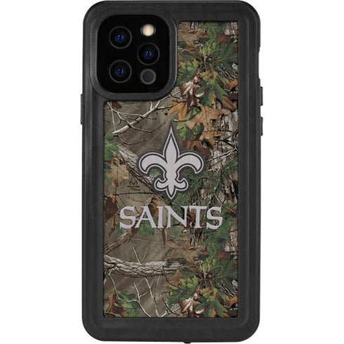 NFL New Orleans Saints Realtree Xtra Green Camo iPhone 12 Pro Waterproof Case