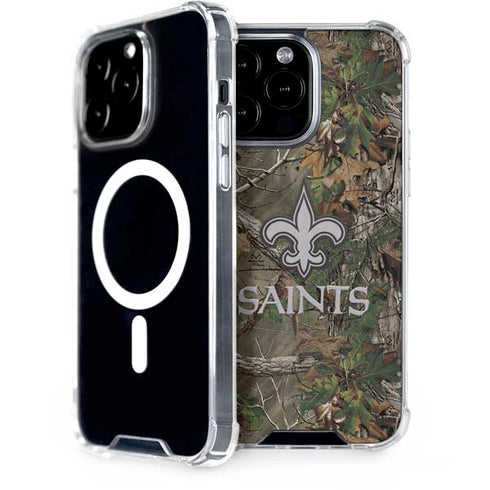 NFL New Orleans Saints Realtree Xtra Green Camo iPhone 13 Pro Max MagSafe Case