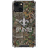 NFL New Orleans Saints Realtree Xtra Green Camo iPhone 14 Clear Case