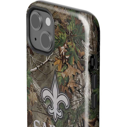 NFL New Orleans Saints Realtree Xtra Green Camo iPhone 15 Plus Impact Case